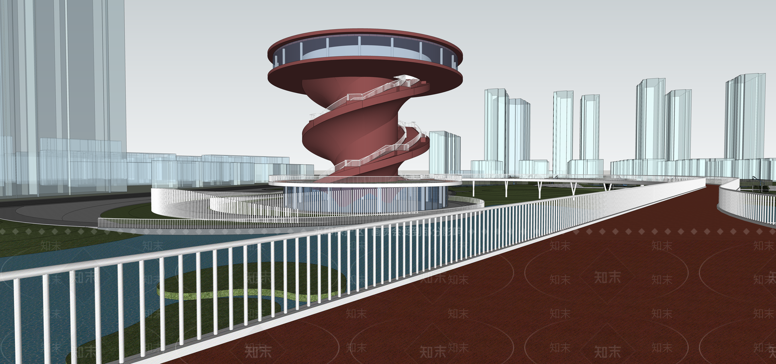 现代体育公园SU模型下载【ID:1166479986】