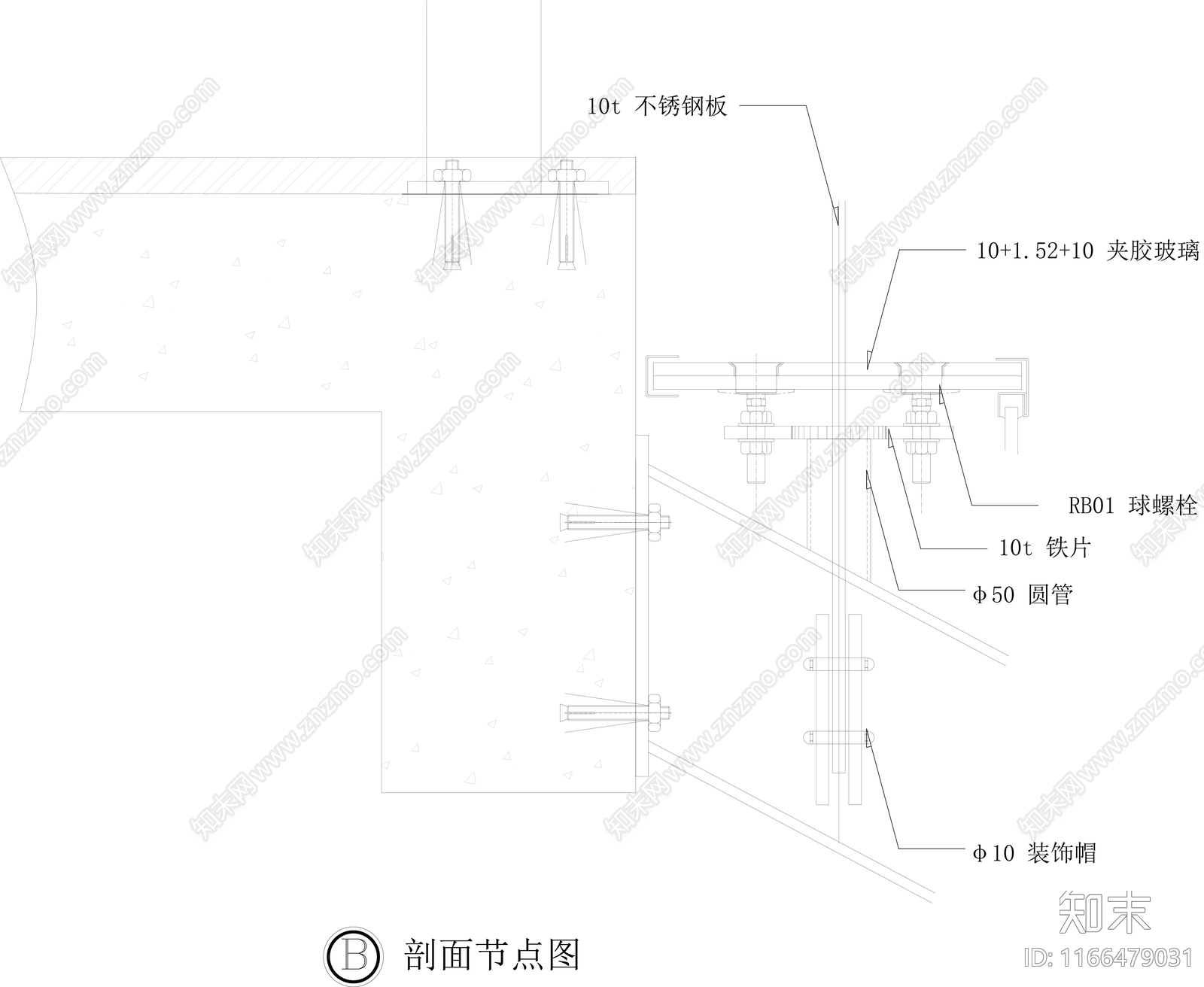 现代楼梯节点cad施工图下载【ID:1166479031】