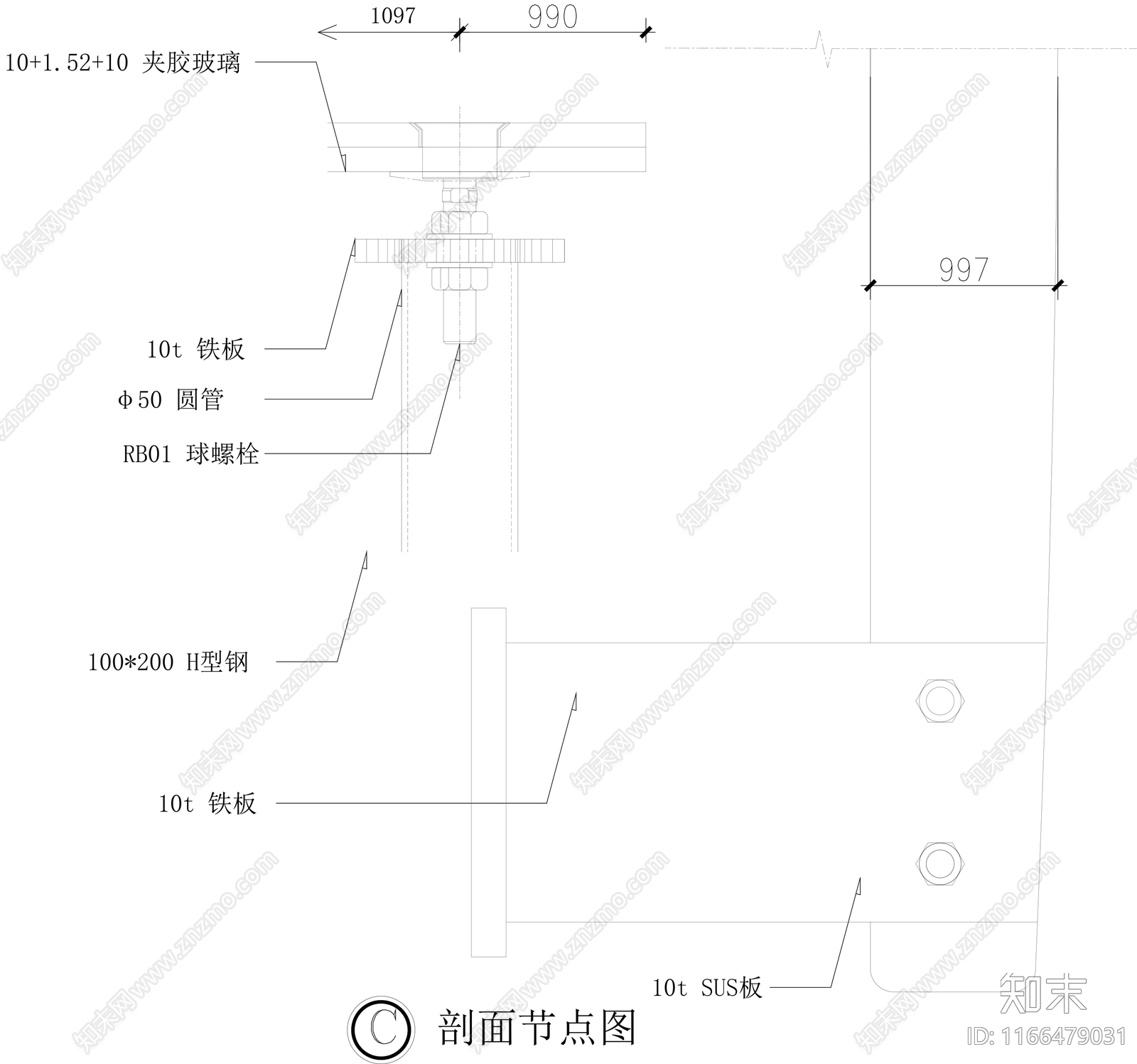 现代楼梯节点cad施工图下载【ID:1166479031】