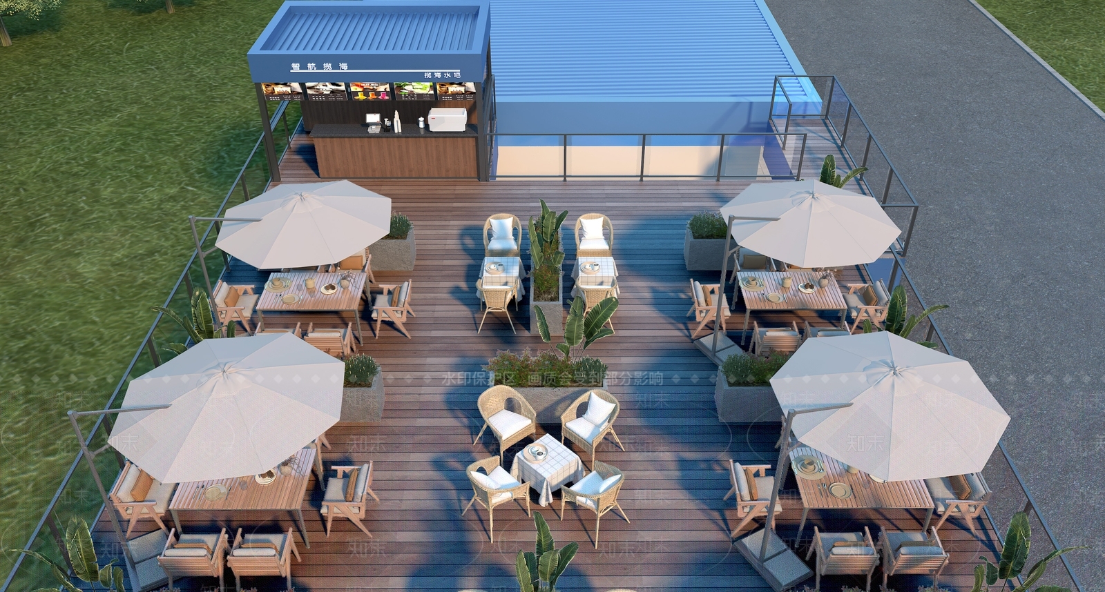现代奶茶店3D模型下载【ID:1166483734】