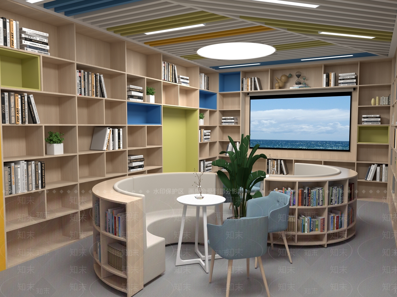 现代简约其他学校空间SU模型下载【ID:1166926628】