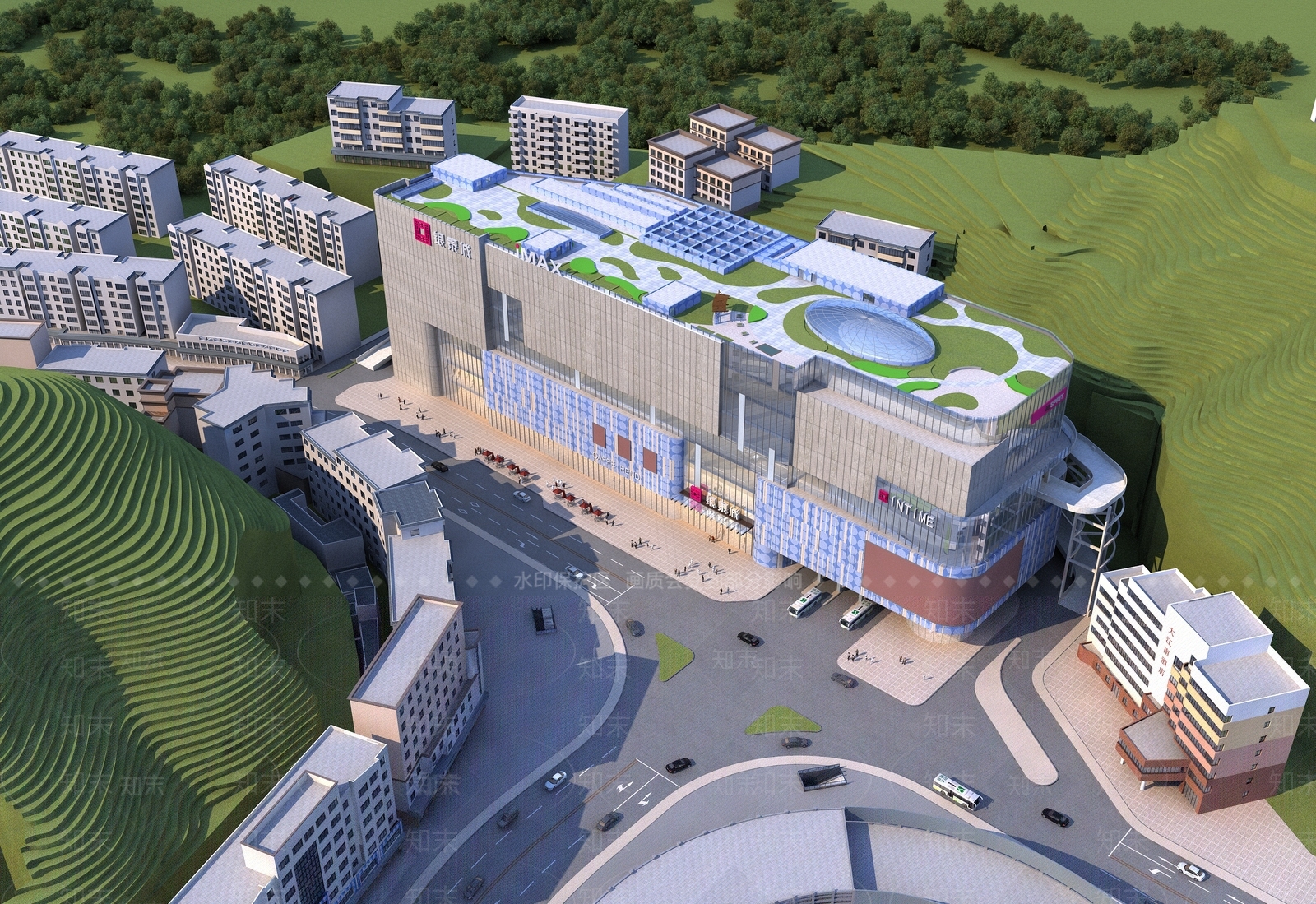 现代商场外观3D模型下载【ID:1166486127】