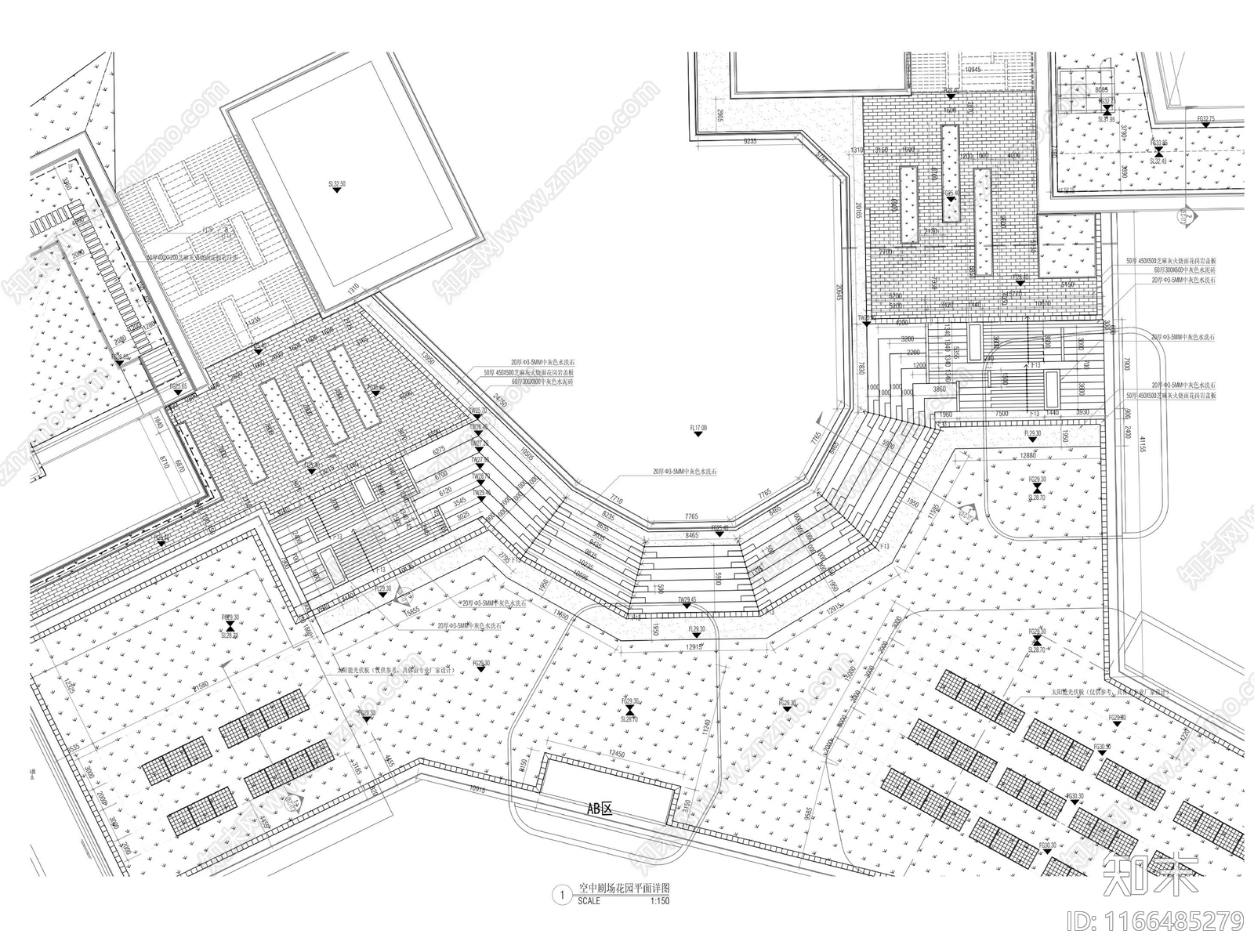 现代校园景观cad施工图下载【ID:1166485279】