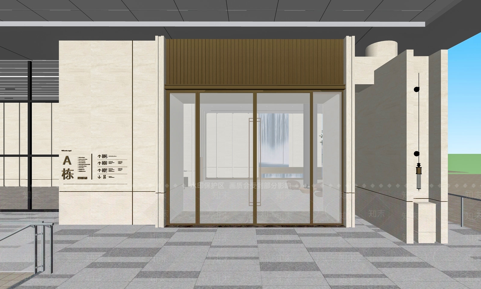 现代其他酒店空间SU模型下载【ID:1166485250】