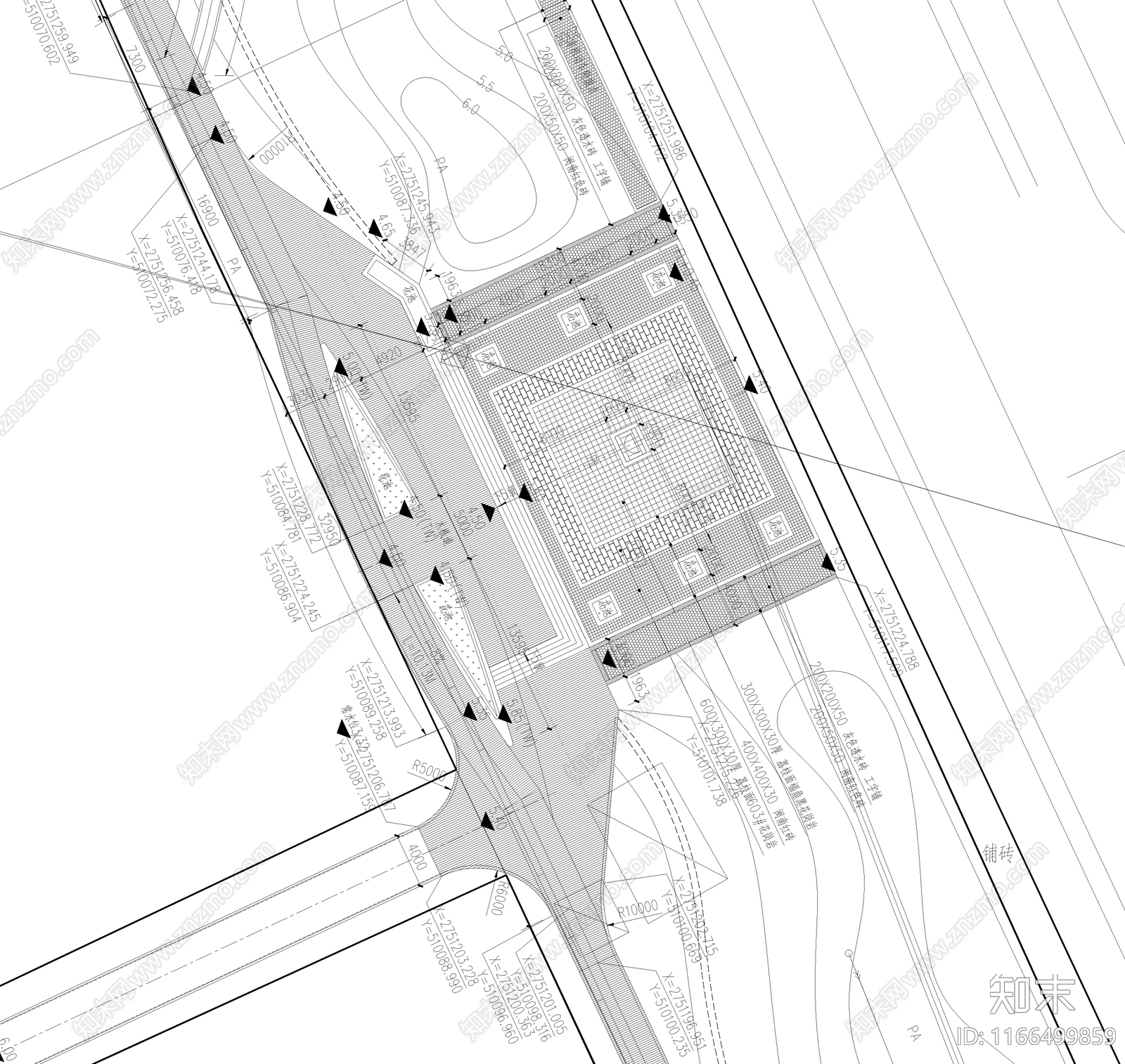 现代公园景观cad施工图下载【ID:1166499859】