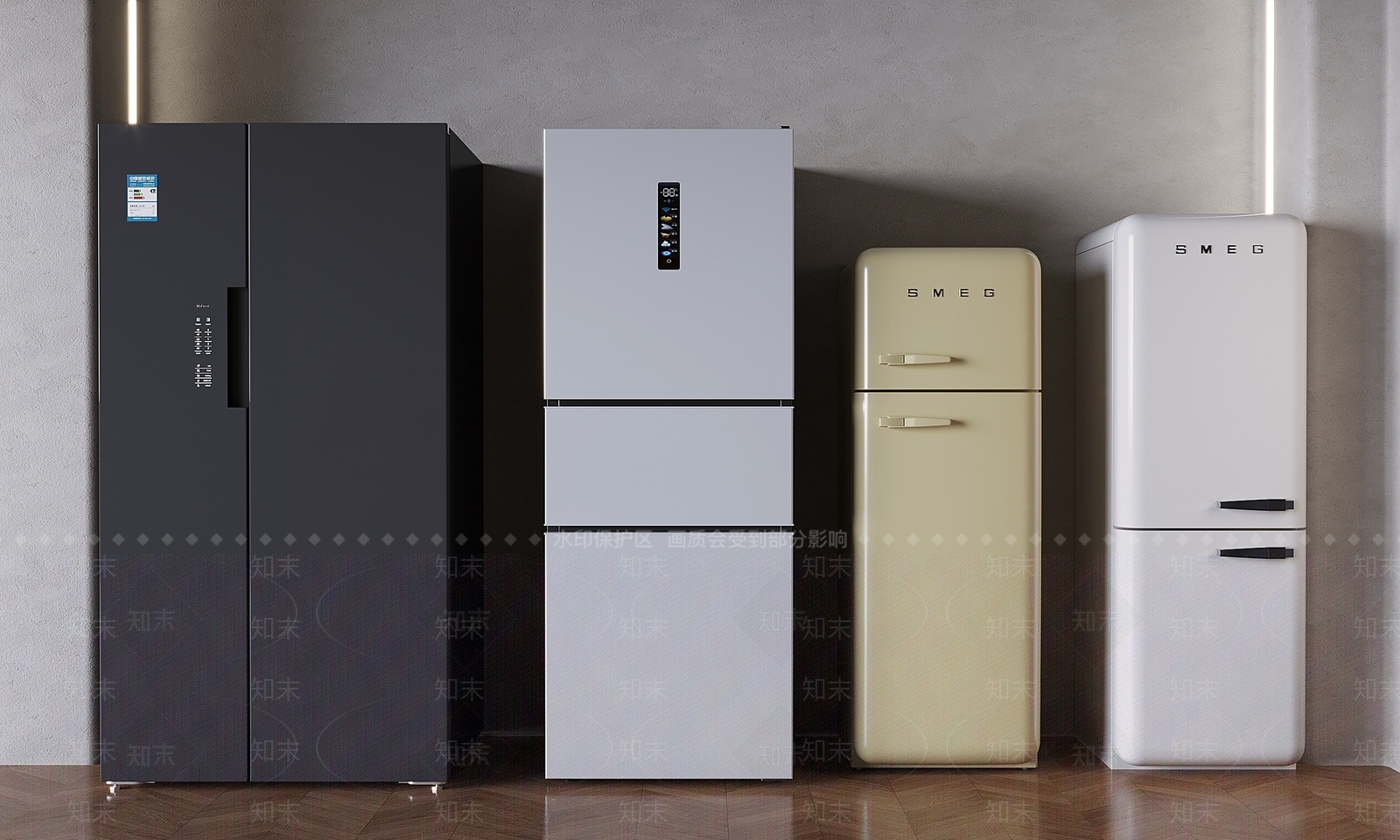 冰箱SU模型下载【ID:1166502641】