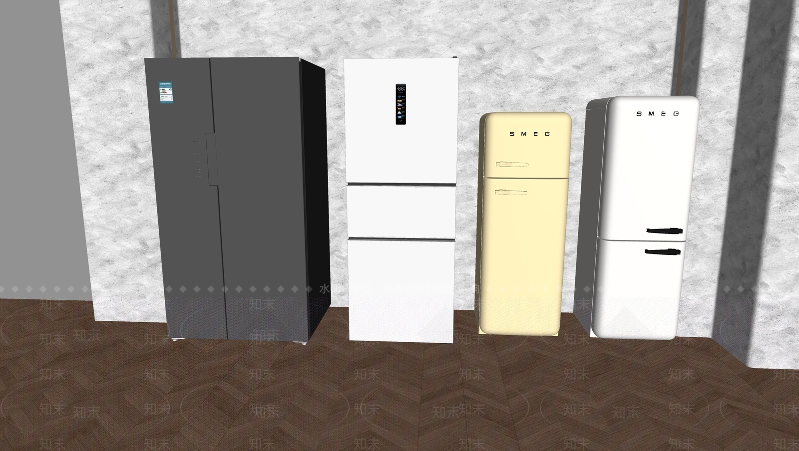 冰箱SU模型下载【ID:1166502641】