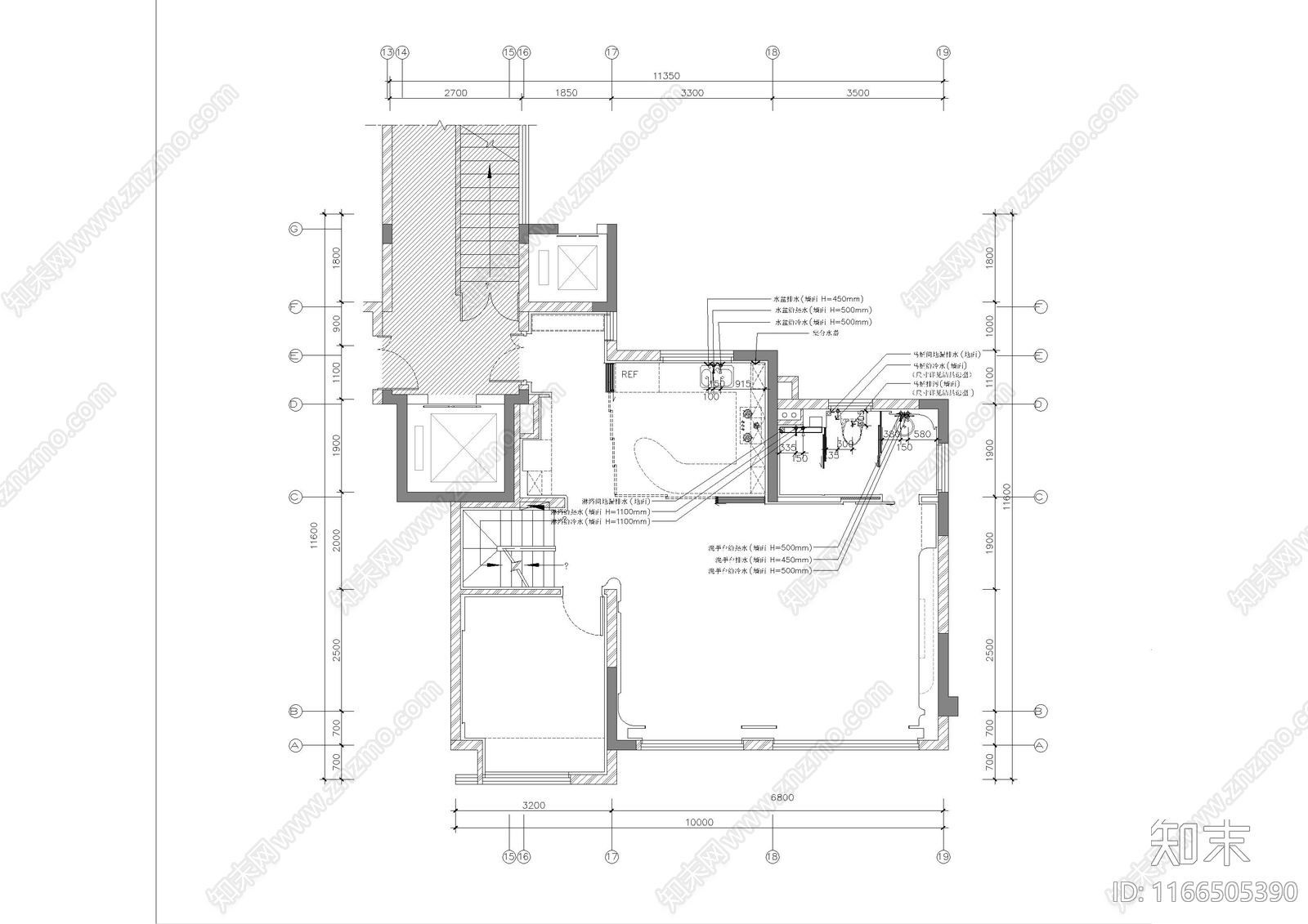 现代整体家装空间cad施工图下载【ID:1166505390】