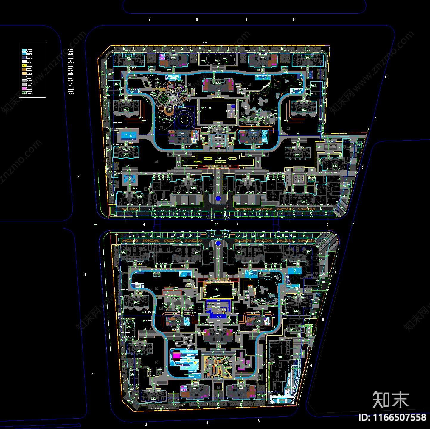 现代新中式小区景观施工图下载【ID:1166507558】