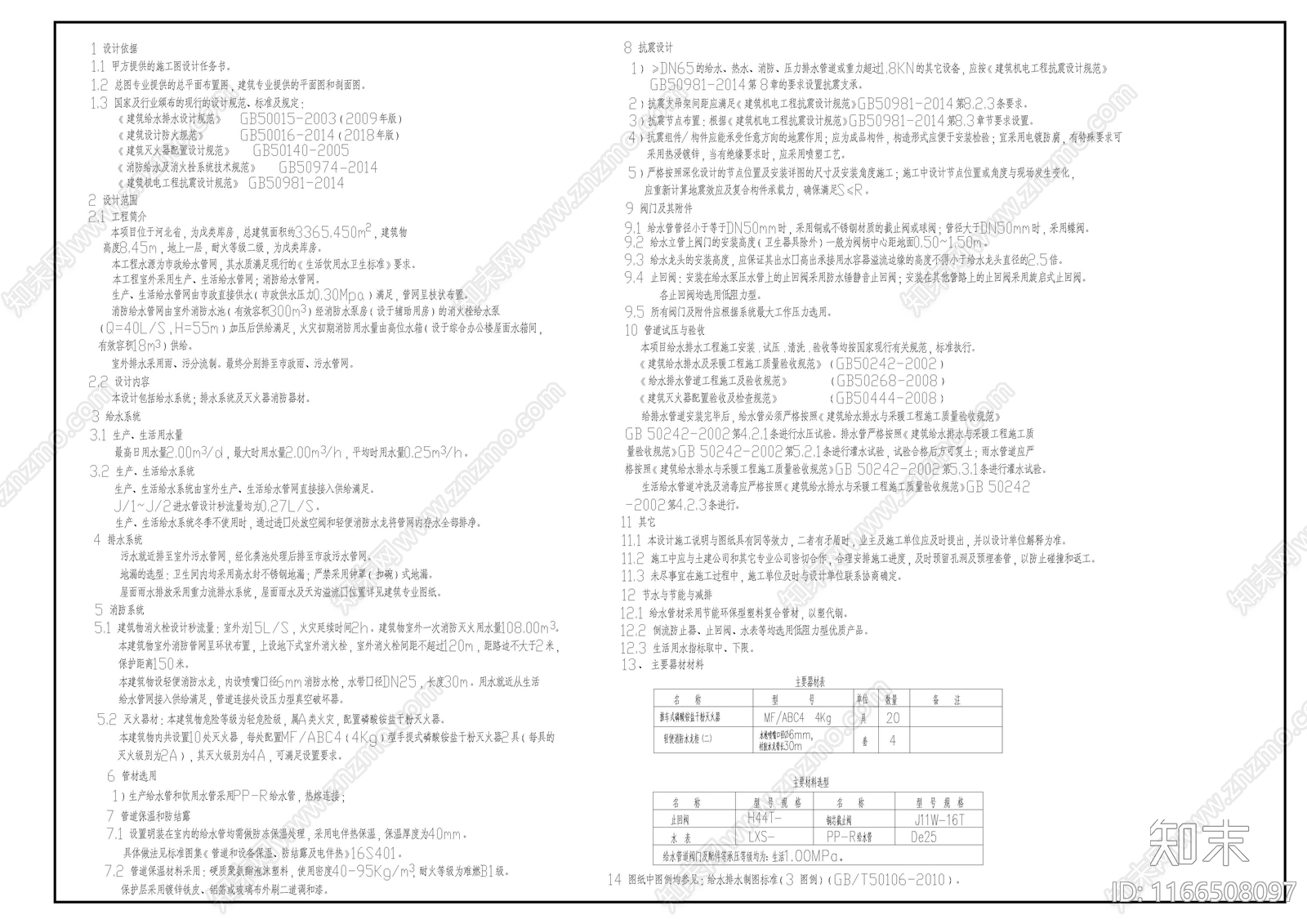 给排水图cad施工图下载【ID:1166508097】