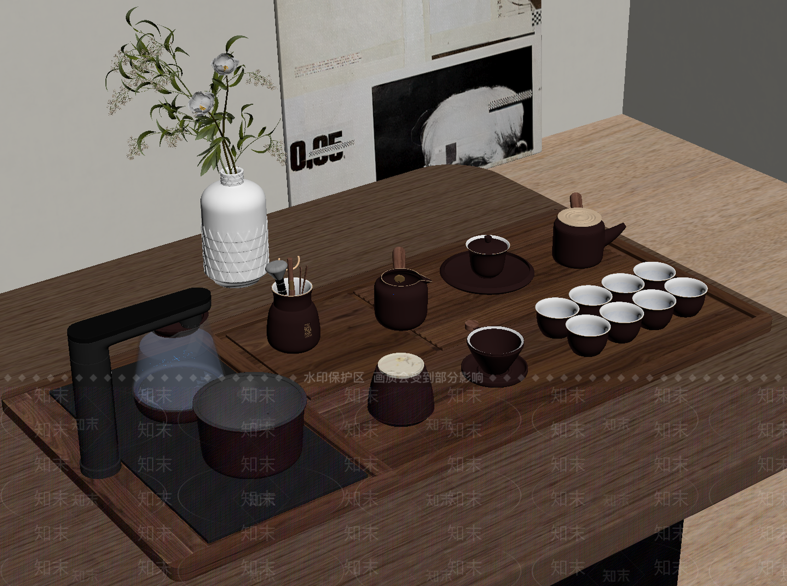 茶具SU模型下载【ID:1166508897】