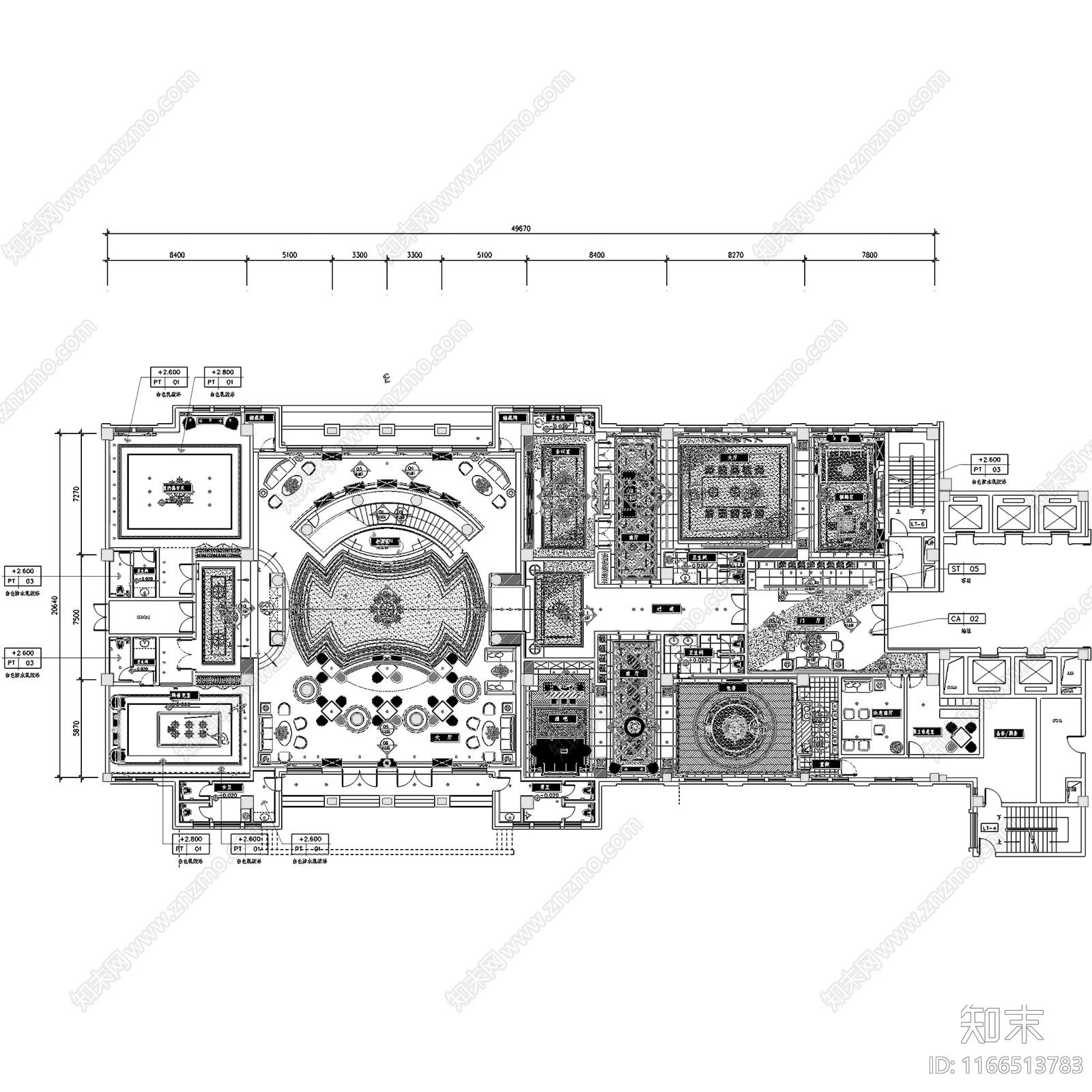 欧式会所cad施工图下载【ID:1166513783】