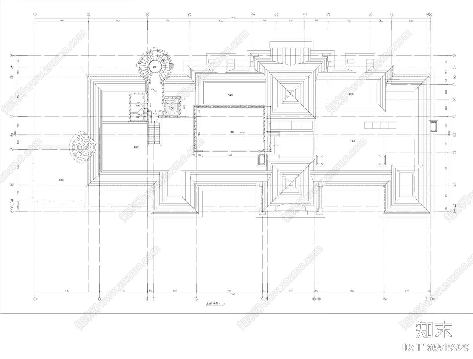 欧式法式别墅建筑cad施工图下载【ID:1166519929】