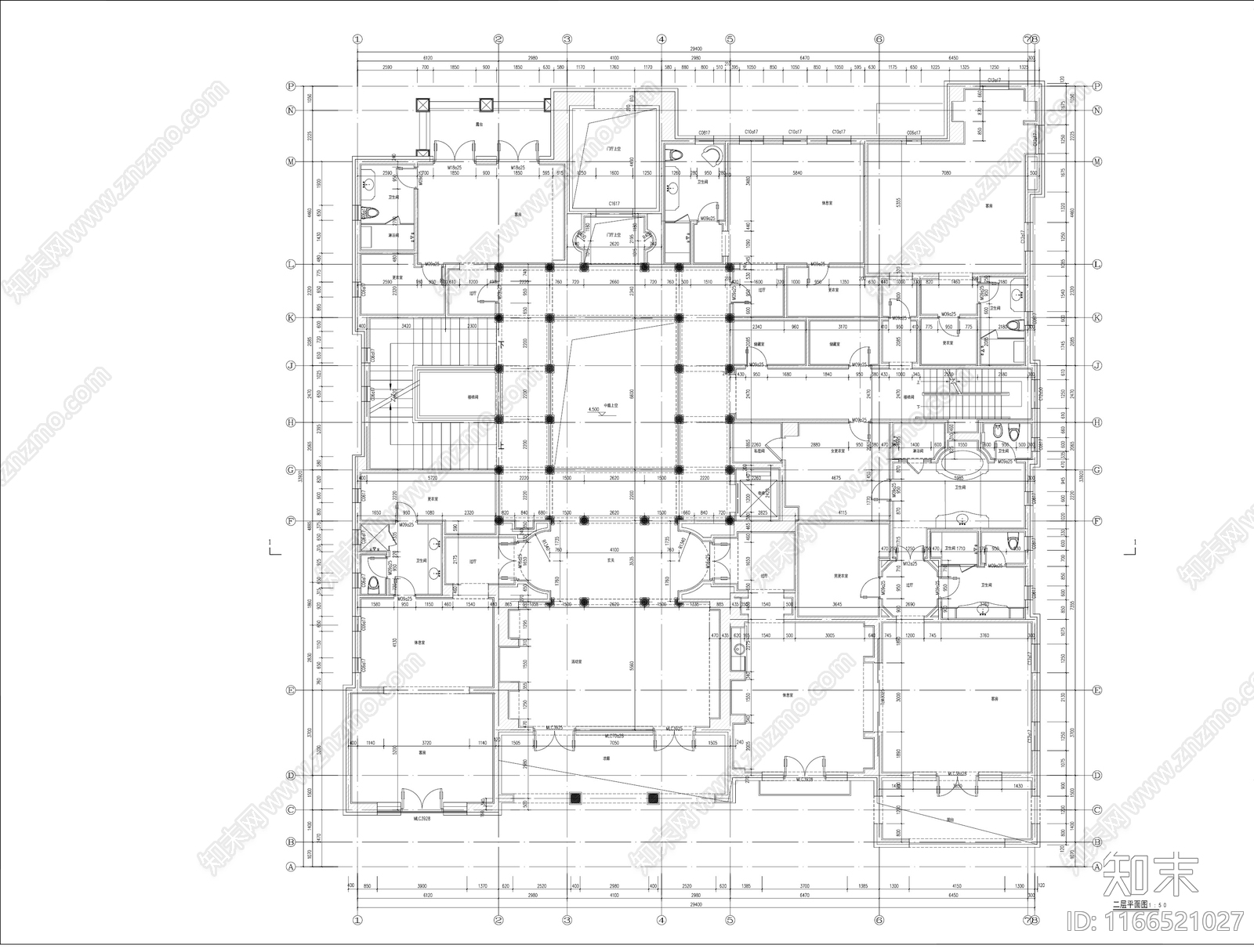 欧式法式别墅建筑cad施工图下载【ID:1166521027】