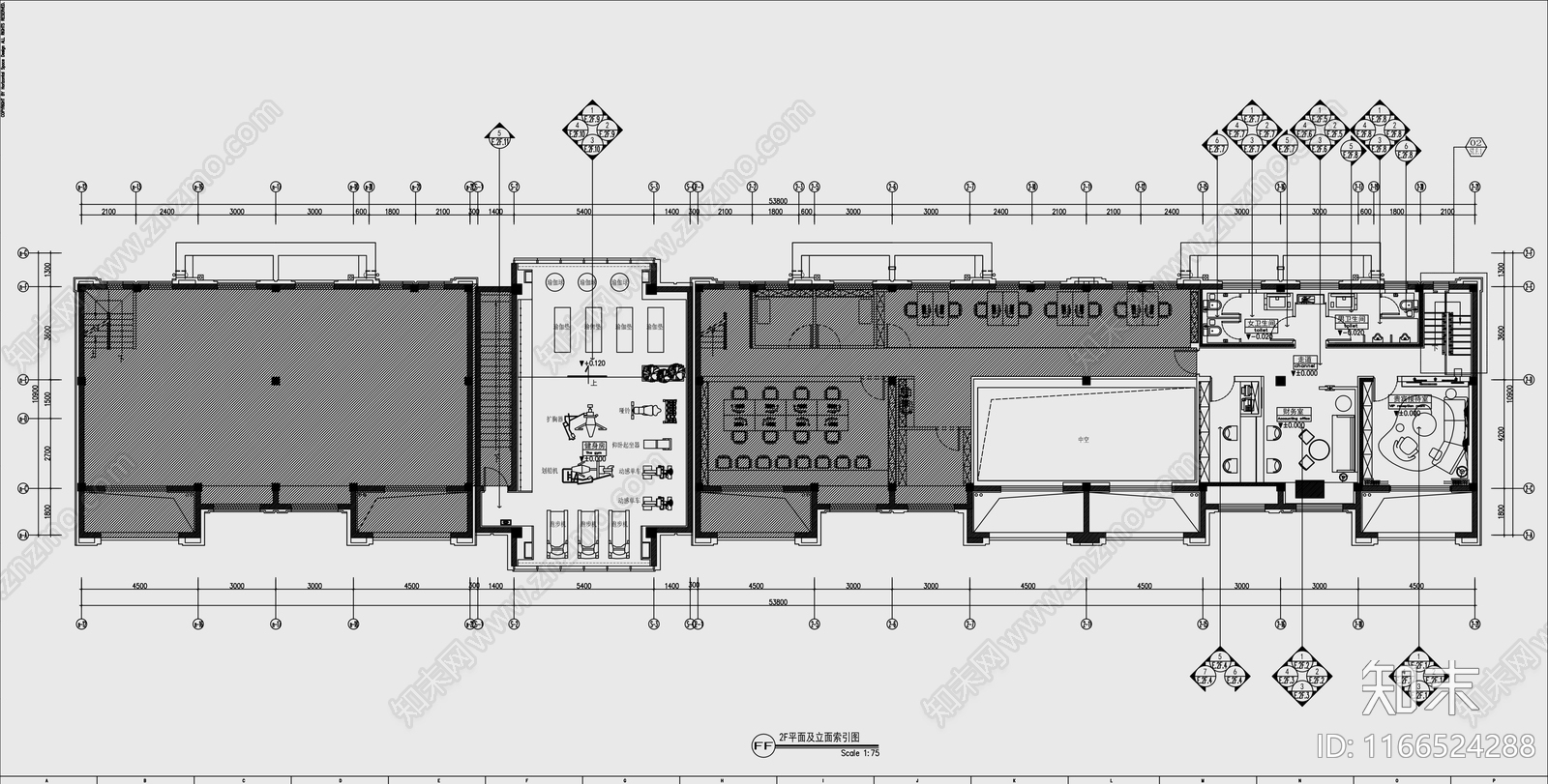 现代轻奢售楼处cad施工图下载【ID:1166524288】