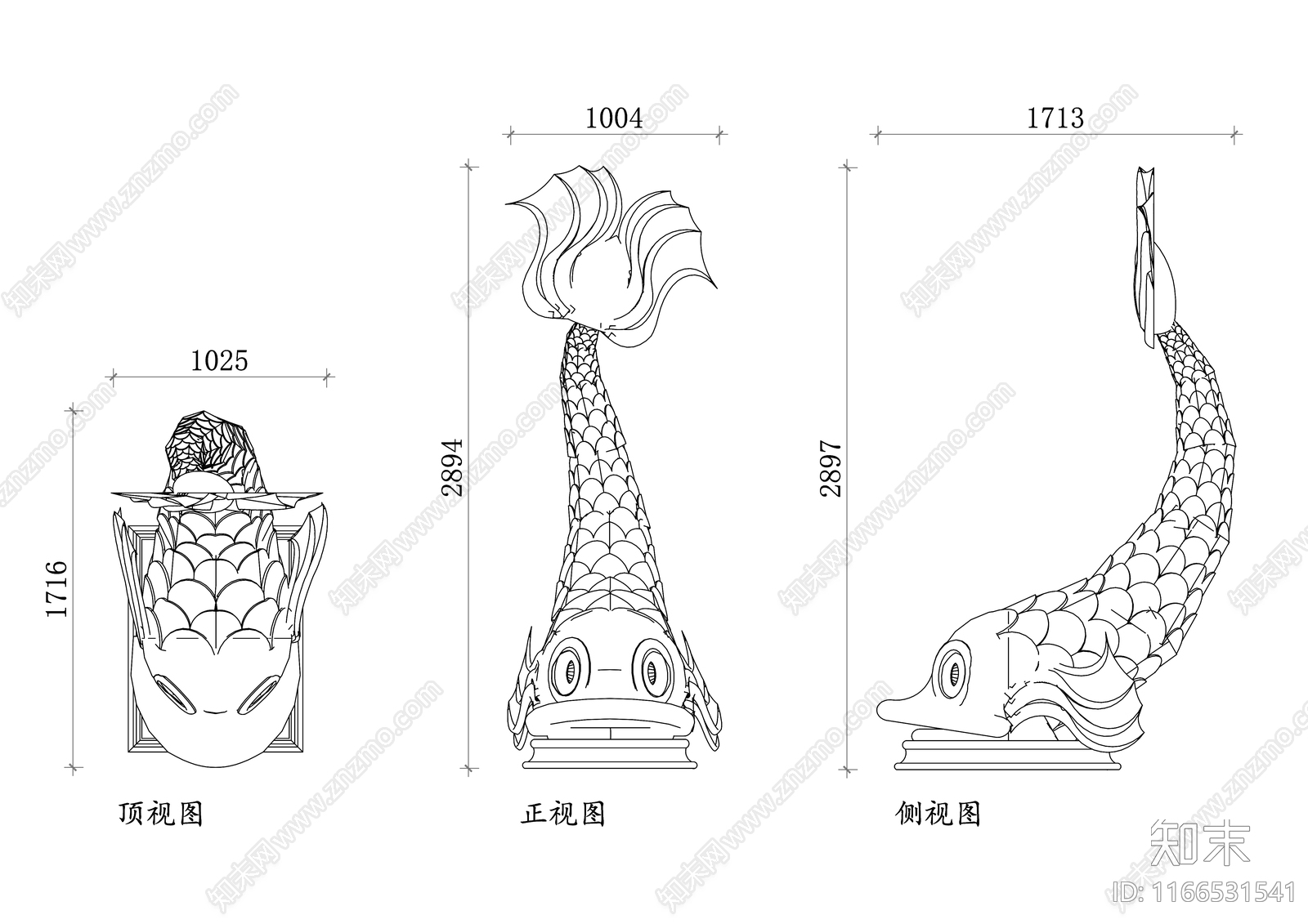 现代景观雕塑图库施工图下载【ID:1166531541】