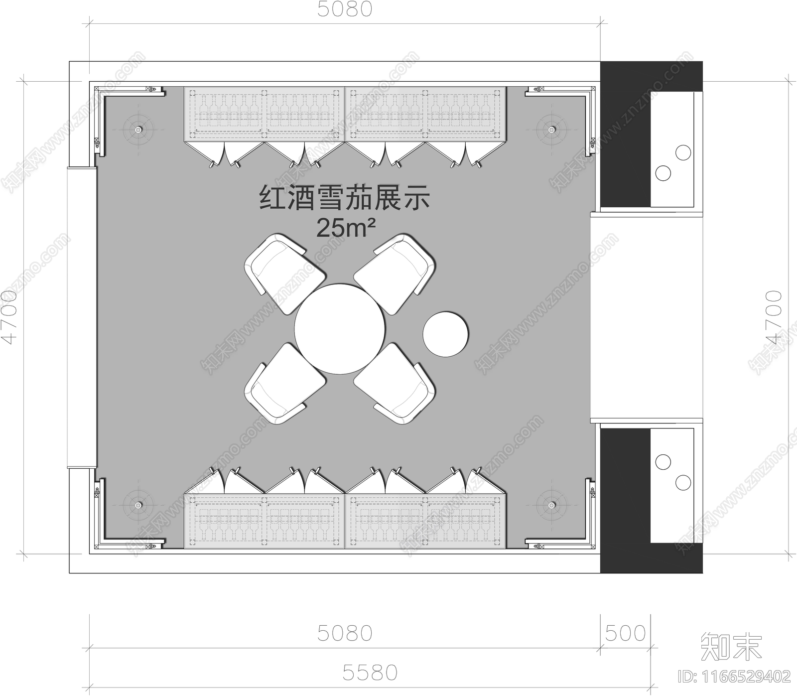 现代酒窖施工图下载【ID:1166529402】