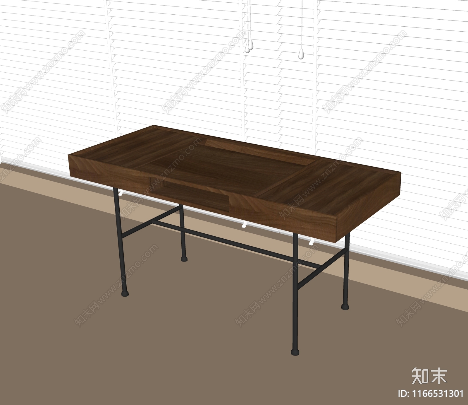 现代书桌SU模型下载【ID:1166531301】