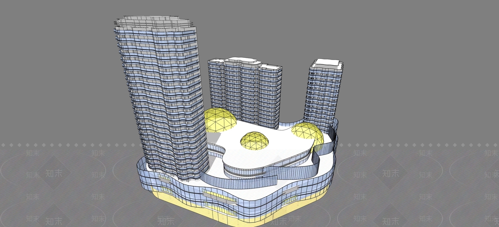 现代其他商业建筑SU模型下载【ID:1166531916】