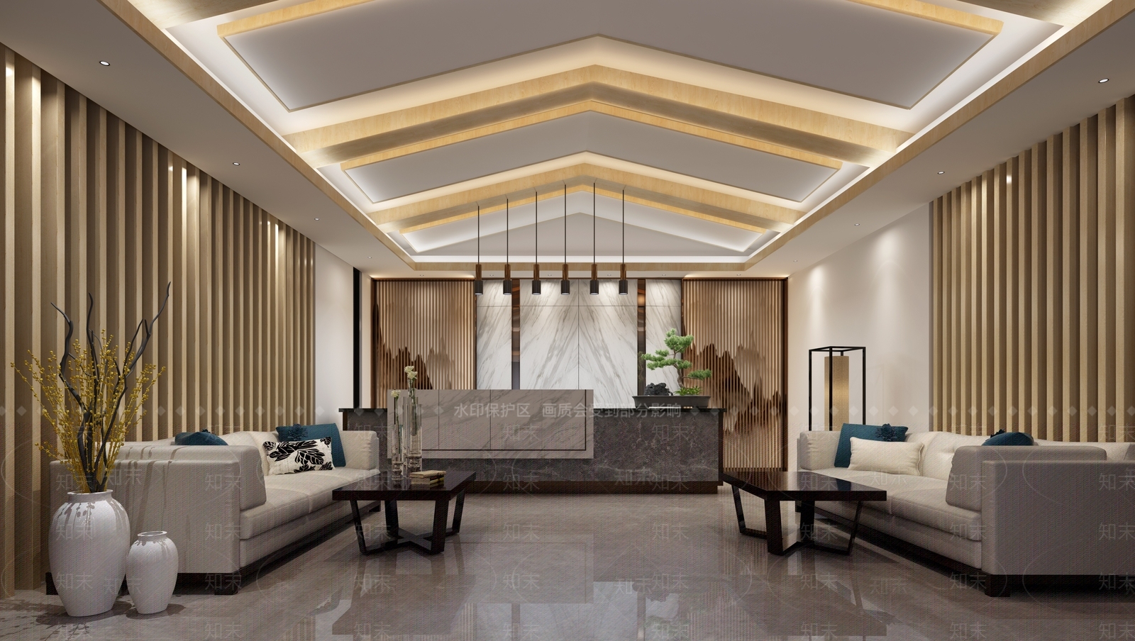 新中式足浴店3D模型下载【ID:1166532832】