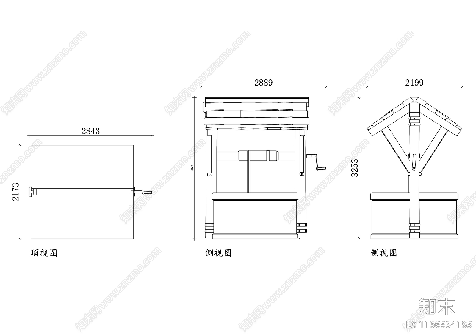 现代庭院cad施工图下载【ID:1166534185】