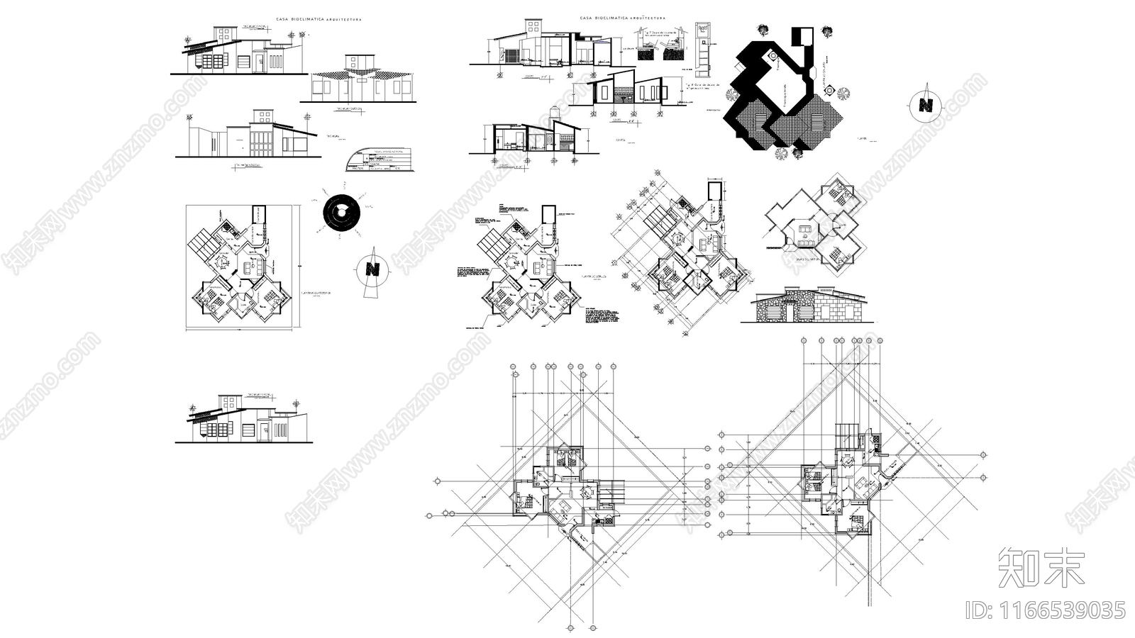 现代住宅楼建筑施工图下载【ID:1166539035】