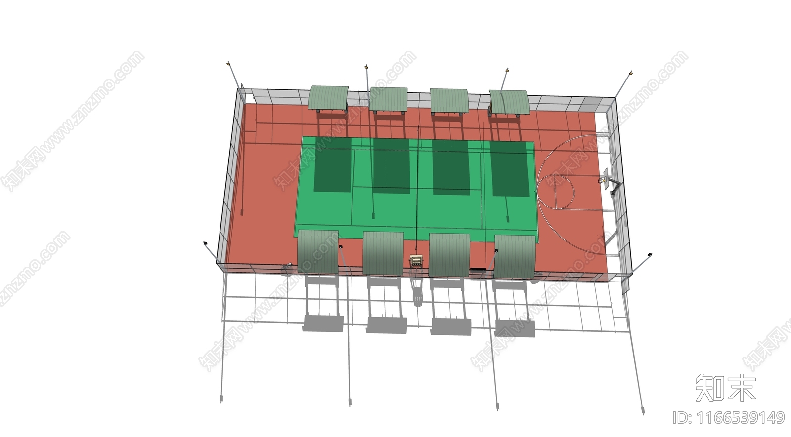 现代体育建筑SU模型下载【ID:1166539149】