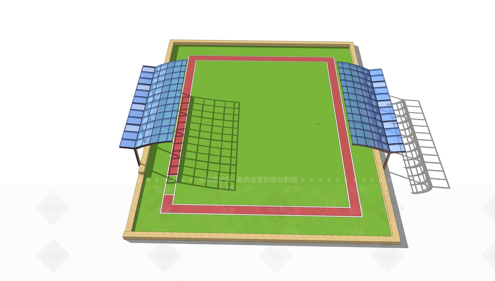现代体育建筑SU模型下载【ID:1166539863】
