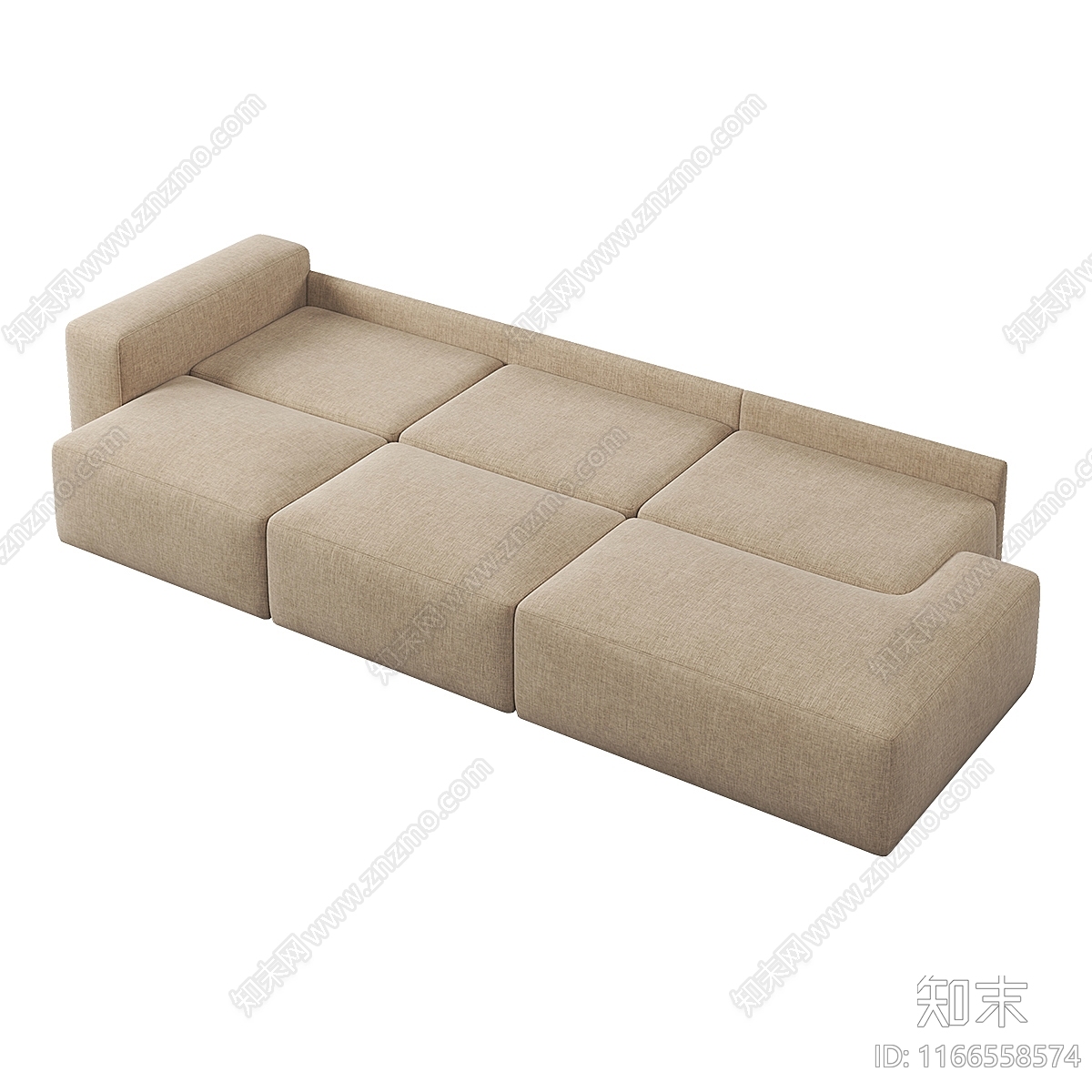 现代三人沙发3D模型下载【ID:1166558574】