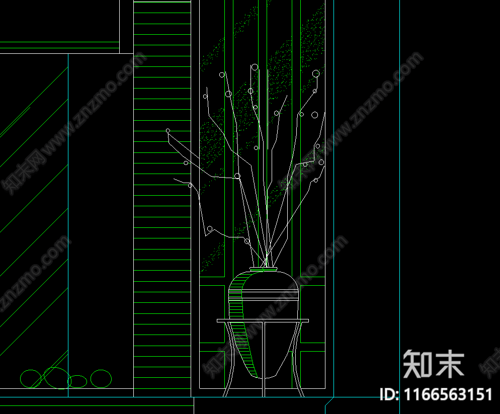 现代法式其他餐饮空间cad施工图下载【ID:1166563151】