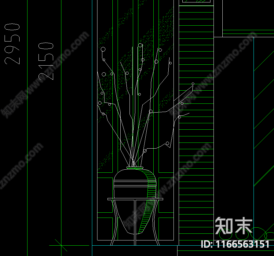 现代法式其他餐饮空间cad施工图下载【ID:1166563151】