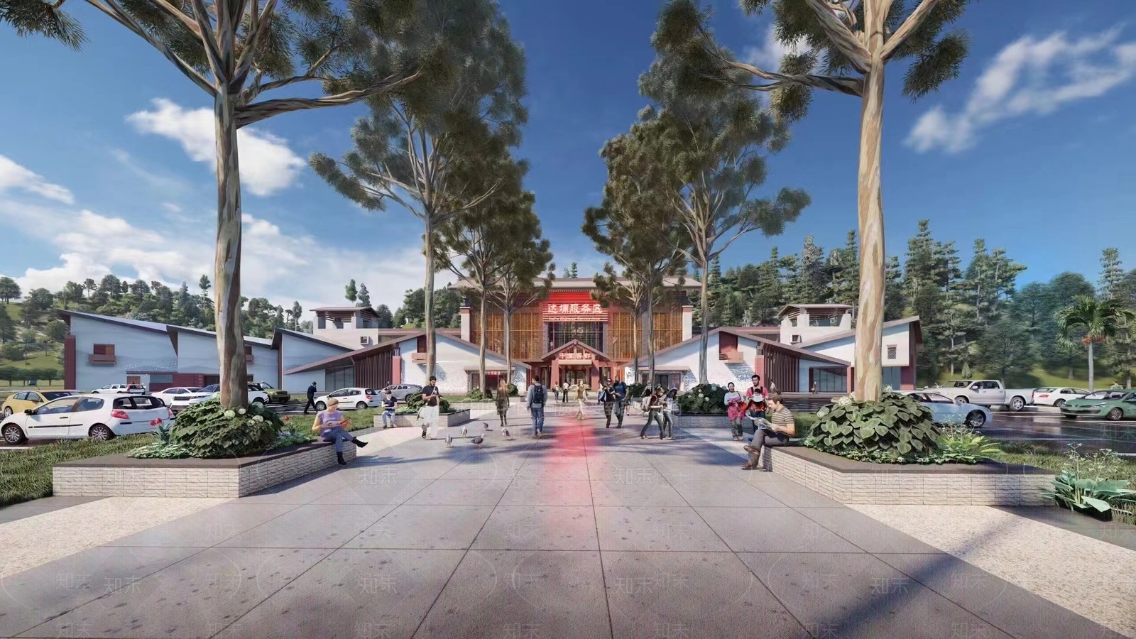 现代新中式其他公共建筑SU模型下载【ID:1166577442】
