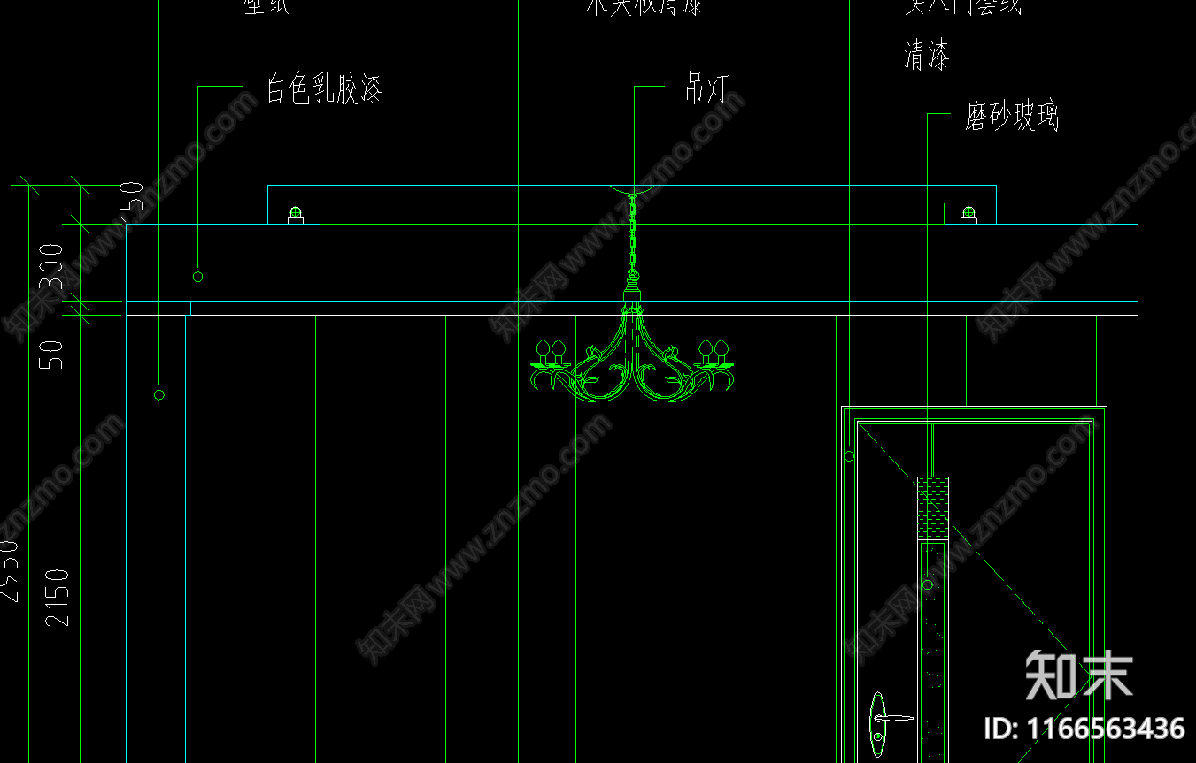 现代法式其他餐饮空间cad施工图下载【ID:1166563436】
