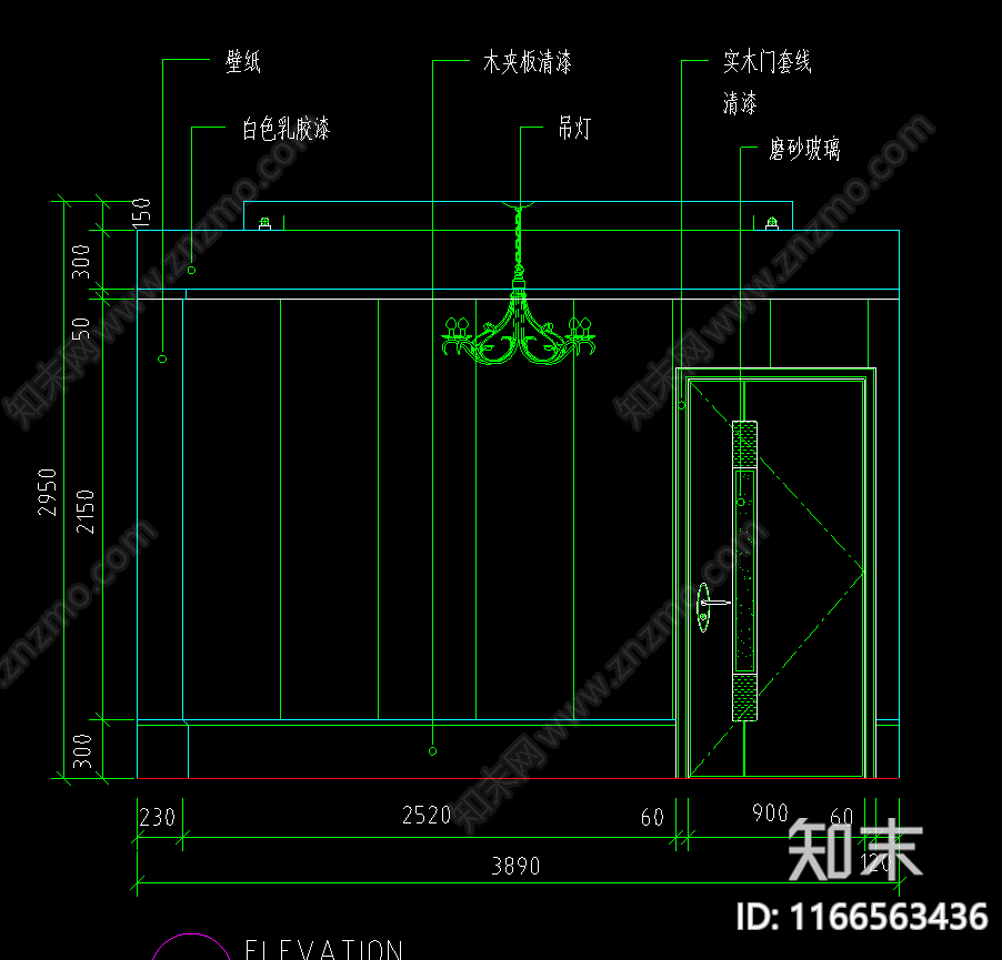 现代法式其他餐饮空间cad施工图下载【ID:1166563436】