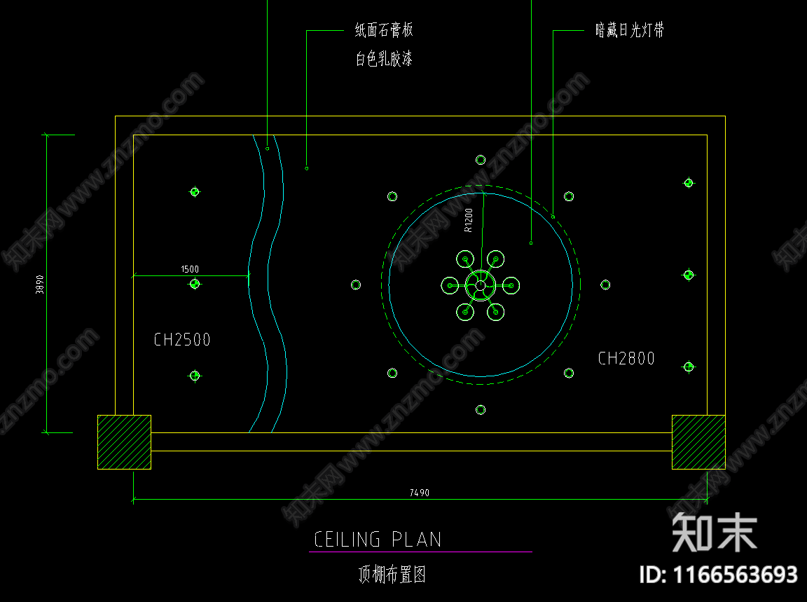 现代法式其他餐饮空间cad施工图下载【ID:1166563693】
