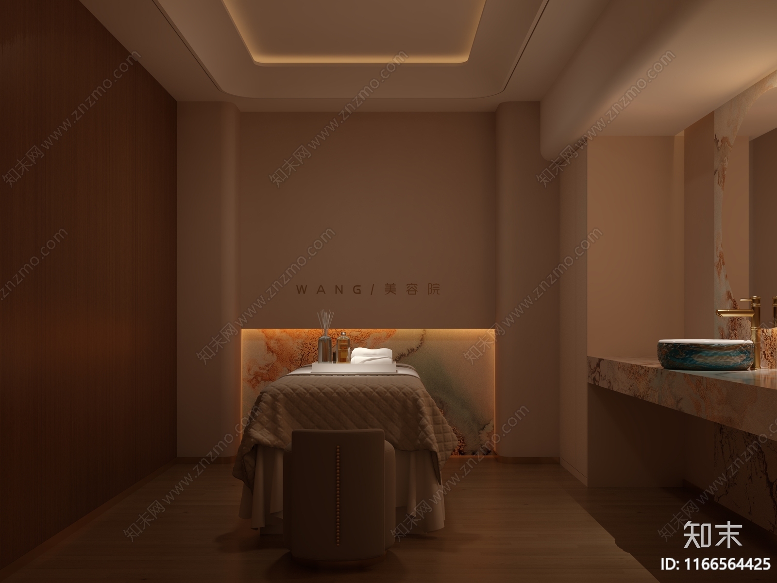 现代新中式走廊3D模型下载【ID:1166564425】