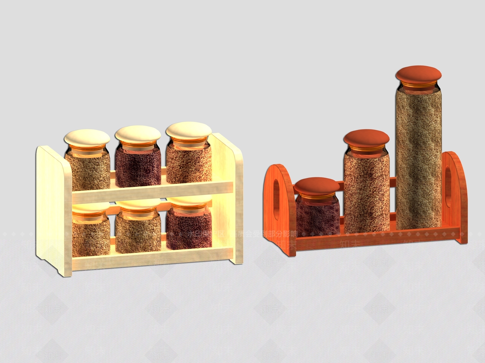 厨房用品组合SU模型下载【ID:1166564430】