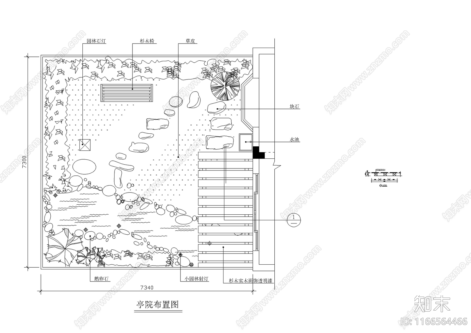 现代室内景观施工图下载【ID:1166564466】