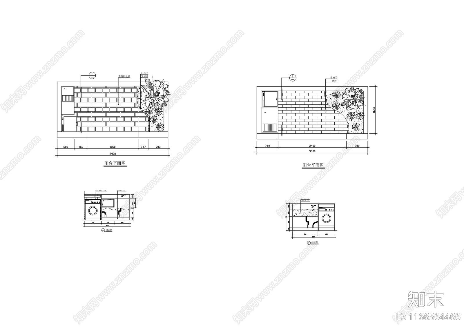 现代室内景观施工图下载【ID:1166564466】