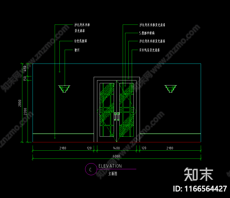 现代法式其他餐饮空间cad施工图下载【ID:1166564427】