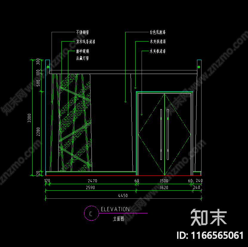 现代法式其他餐饮空间cad施工图下载【ID:1166565061】