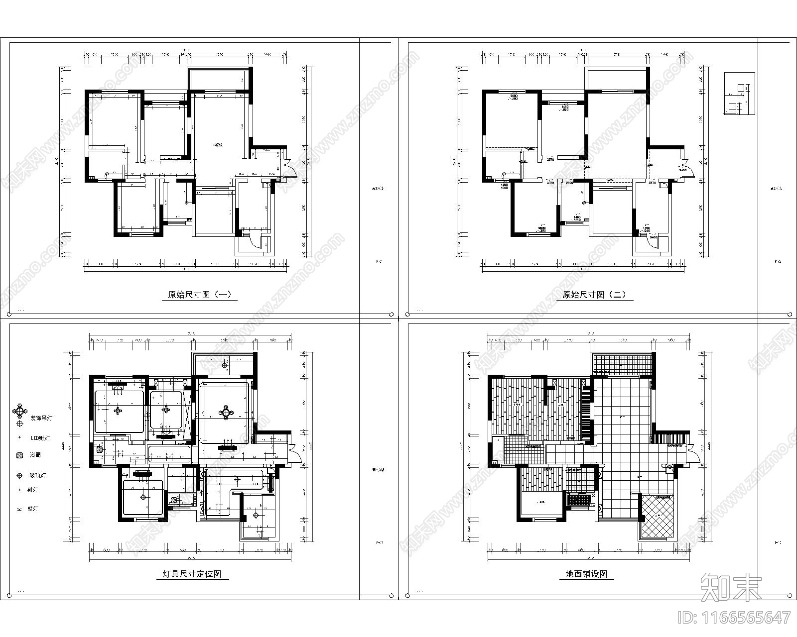 公寓施工图下载【ID:1166565647】