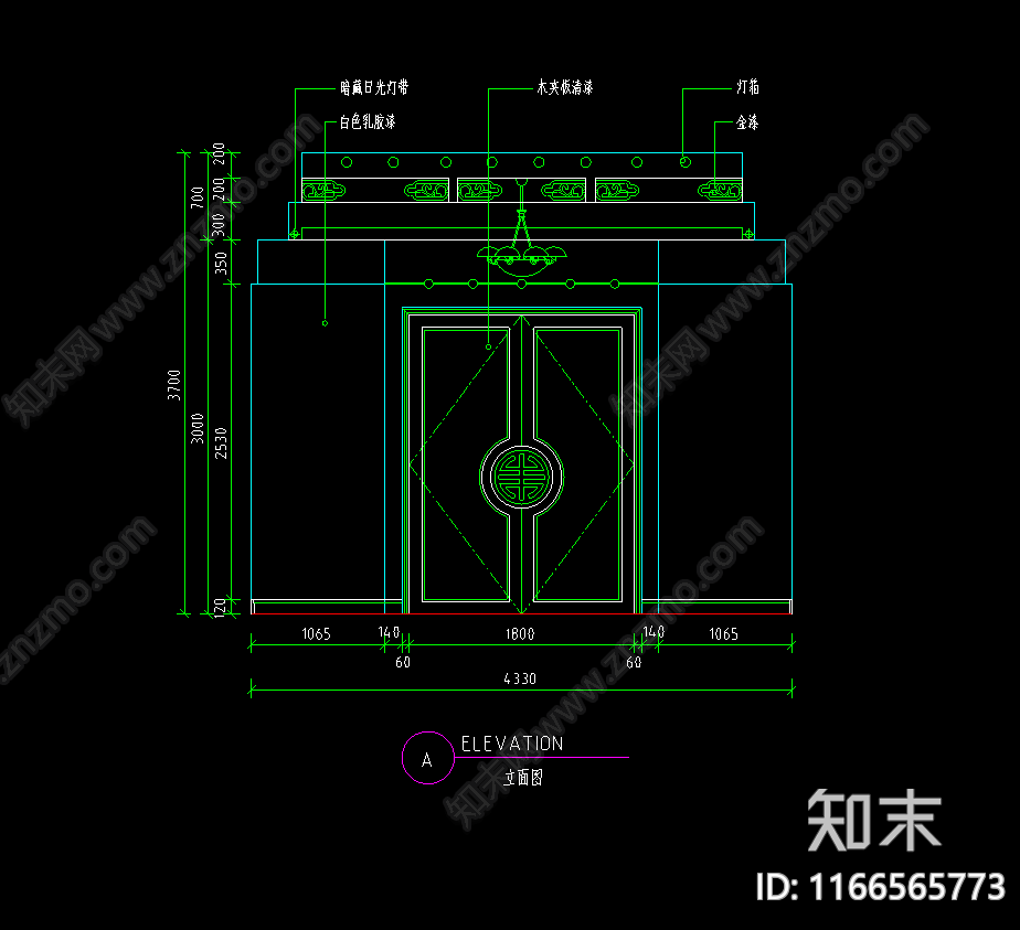 现代法式其他餐饮空间cad施工图下载【ID:1166565773】