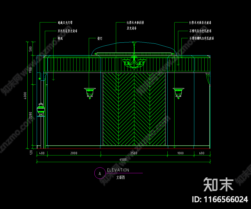 现代法式其他餐饮空间cad施工图下载【ID:1166566024】