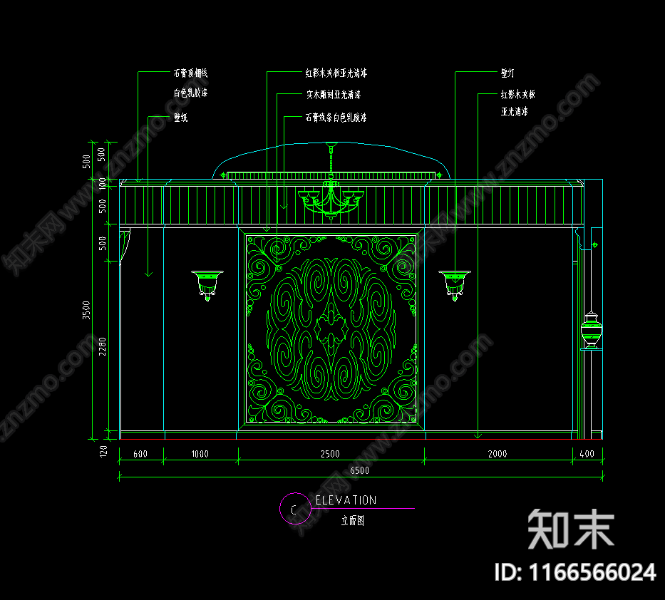 现代法式其他餐饮空间cad施工图下载【ID:1166566024】