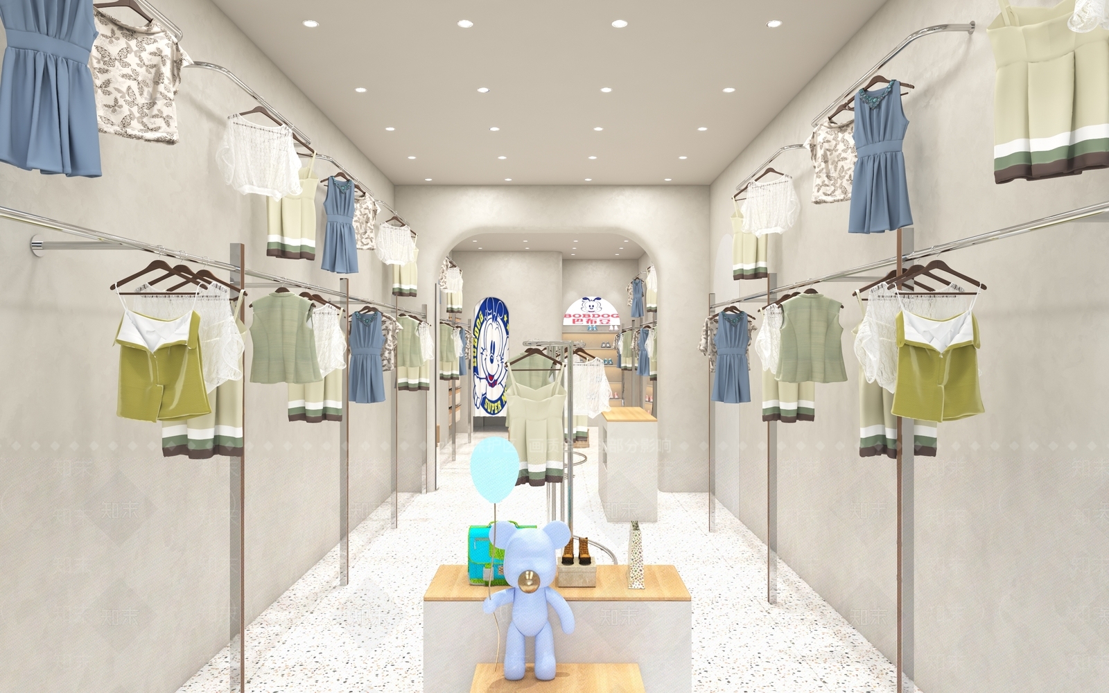 极简简约服装店3D模型下载【ID:1166567374】