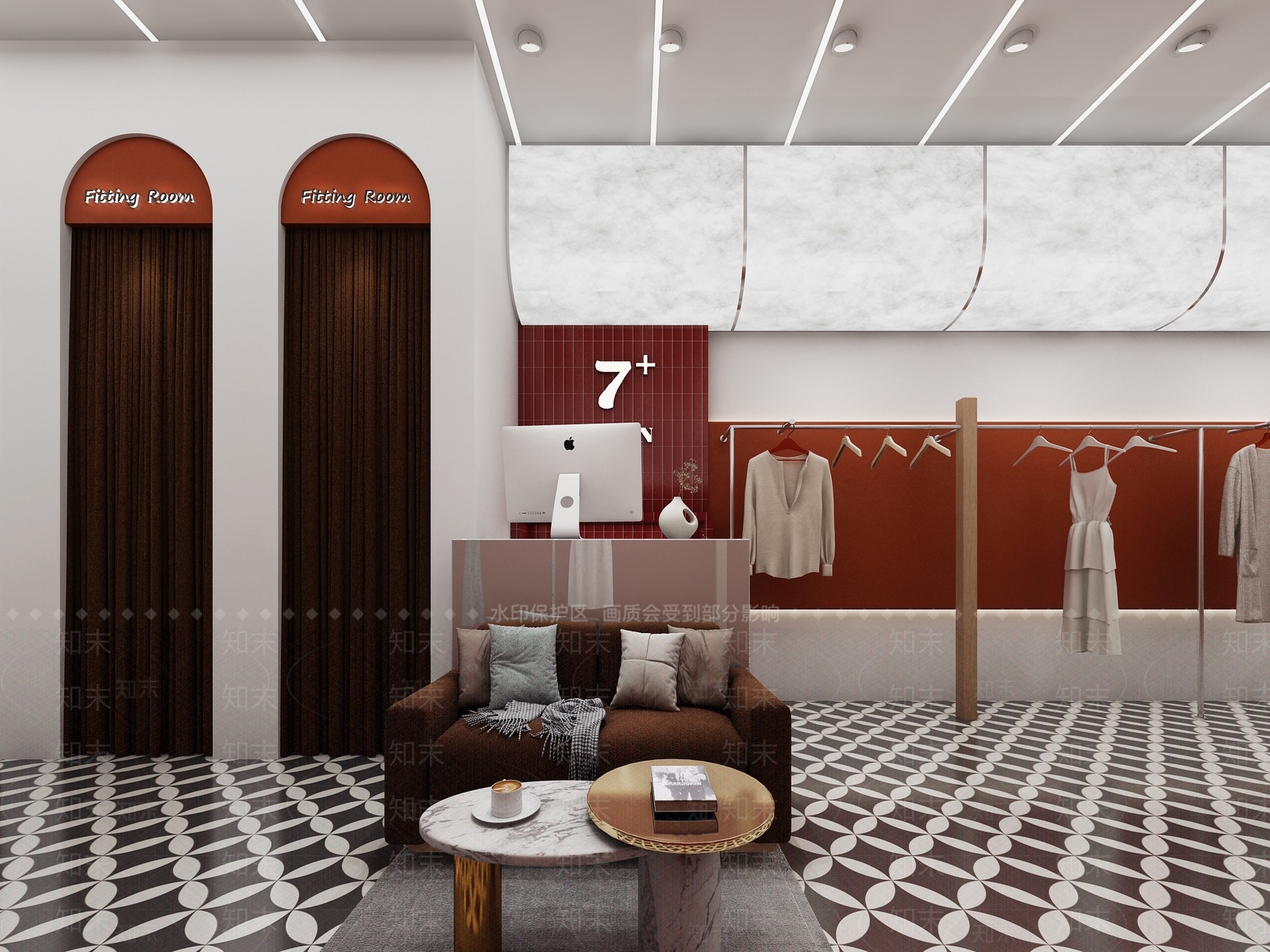 现代复古服装店3D模型下载【ID:1166568583】