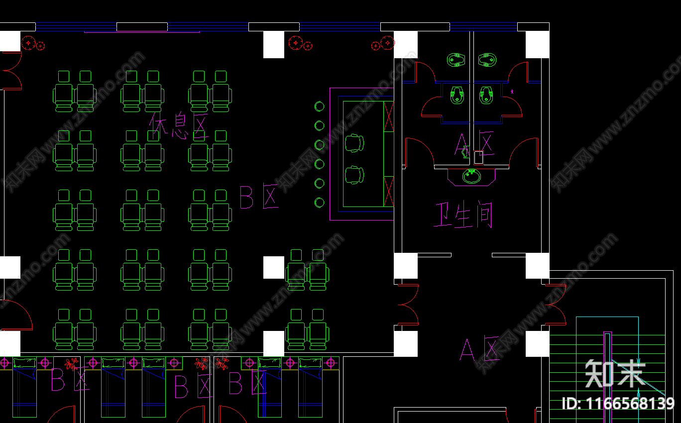 现代新中式酒店建筑cad施工图下载【ID:1166568139】