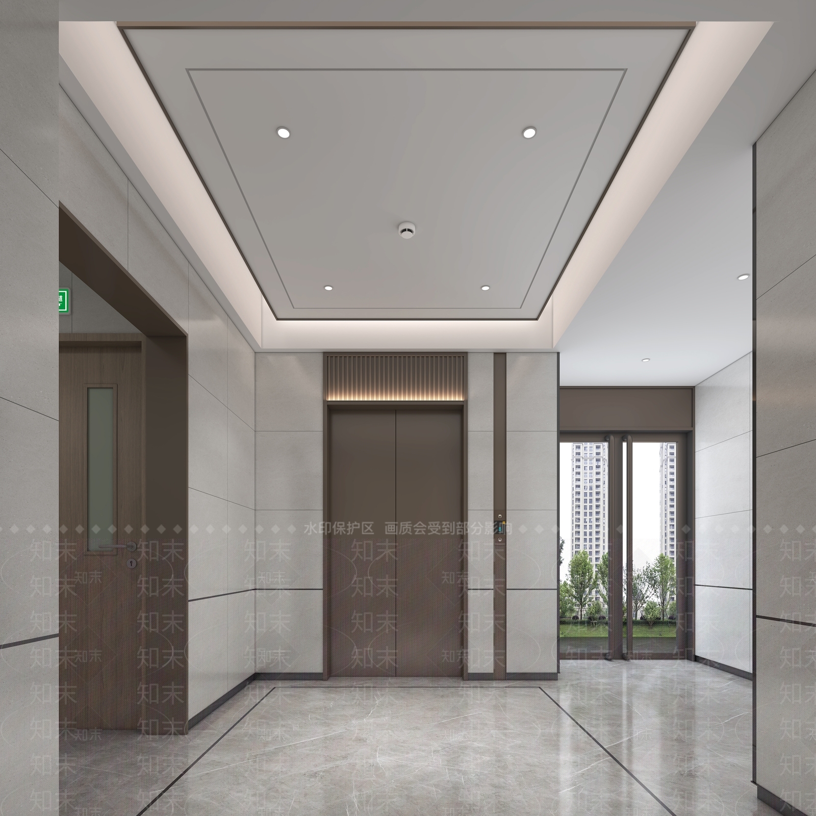 现代电梯间3D模型下载【ID:1166572566】