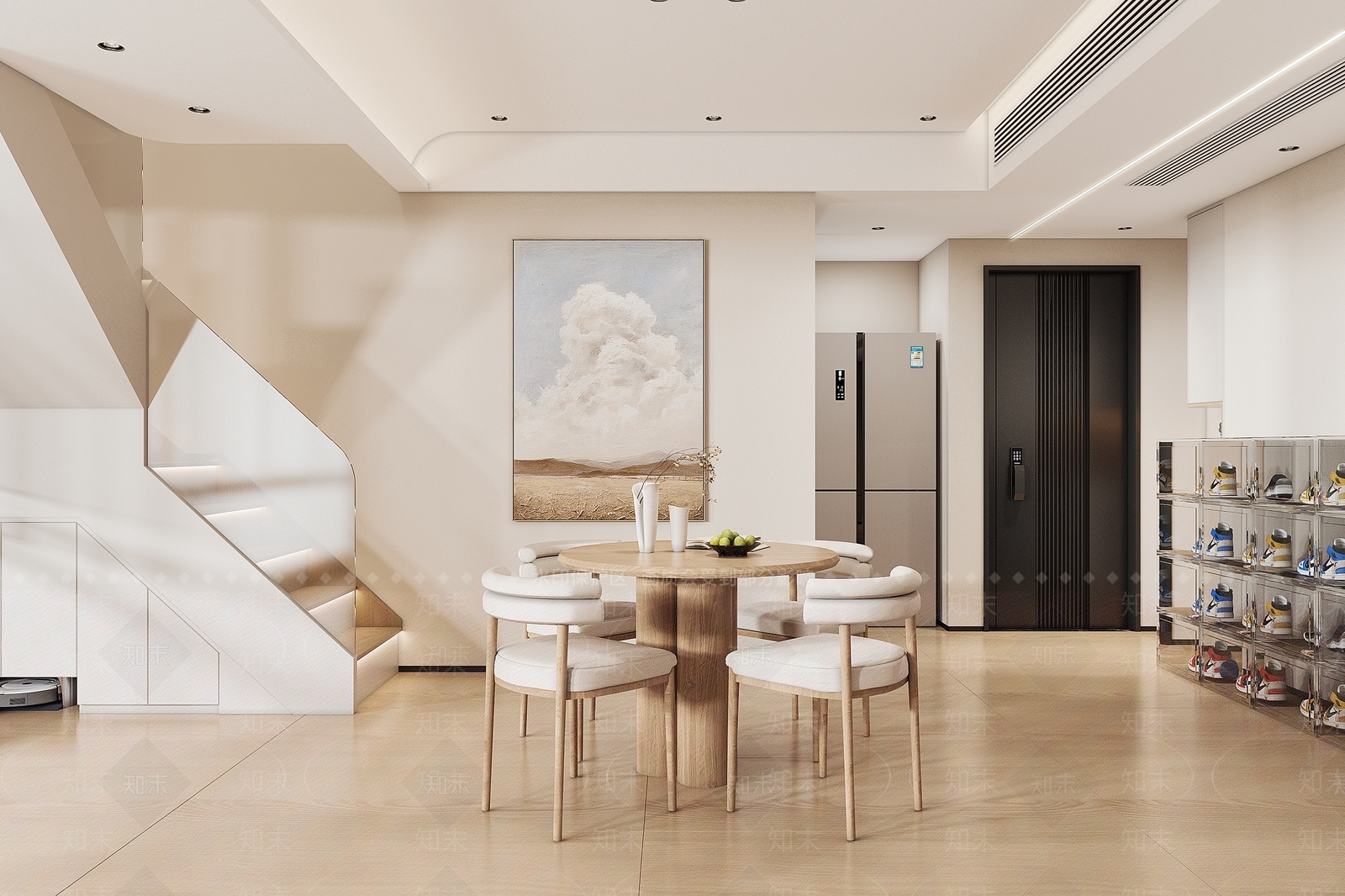 原木封闭式厨房3D模型下载【ID:1214662680】